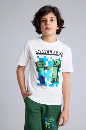 DeFacto Mınecraft Tişört Şort 2'li Takım Erkek Çocuk G6685A826SMWT32