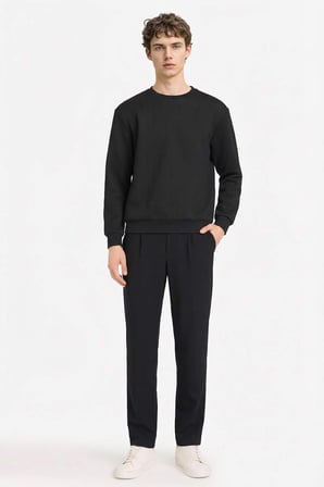 DeFacto Regular Fıt Sweatshirt F9854AX26SPBK81