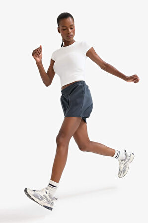 DeFactoFit Standart Fit Sporcu Kısa Paça Modal Şort