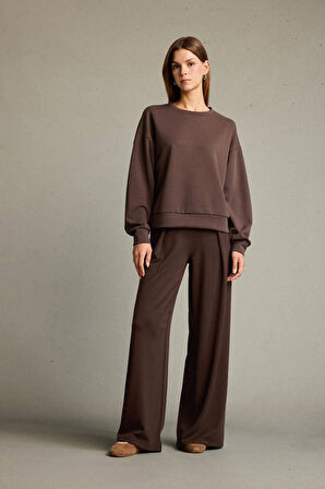 Bisiklet Yaka Modal Sweatshirt