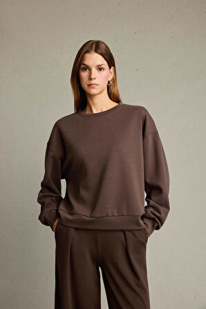 Bisiklet Yaka Modal Sweatshirt