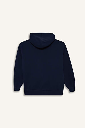 Oversize Geniş Kalıp Kapüşonlu Fermuarlı Sweatshirt
