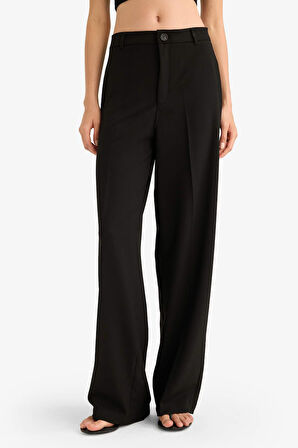 Straight Fit Fleto Cepli Normal Bel Standart Boy Pantolon