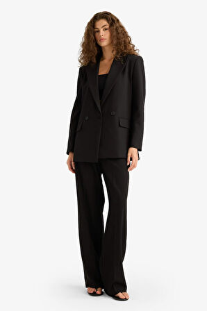 Straight Fit Fleto Cepli Normal Bel Standart Boy Pantolon