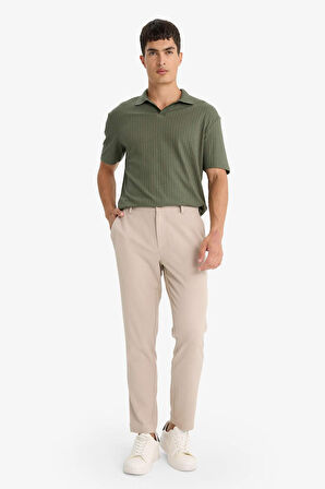 Regular Fit Krinkıl Kısa Kollu Polo Tişört