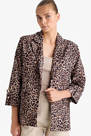 Loose Fit Ceket Yaka Blazer Ceket