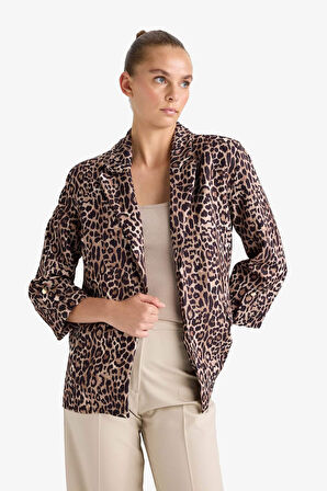 Loose Fit Ceket Yaka Blazer Ceket