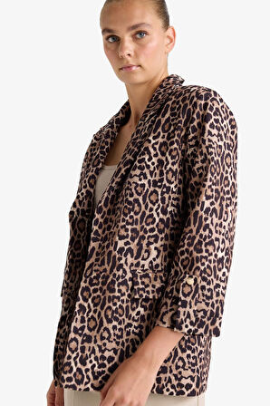 Loose Fit Ceket Yaka Blazer Ceket