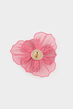 Kadın Pembe Çiçek Küpe