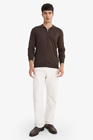 Standart Fit Polo Yaka Triko Kazak