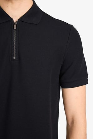 DeFacto %100 Pamuk Regular Fit Fermuarlı Yaka Polo Tişört F9870AX26SPBK81