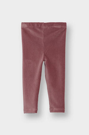 Kız Bebek Düz Paça Fitilli Kadife Tayt