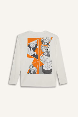 Erkek Çocuk Dragon Ball Regular Fit Bisiklet Yaka Uzun Kollu Tişört