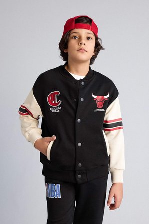 DeFacto NBA Chıcago Bulls Bomber Hırka Erkek Çocuk G7617A826SPBK81
