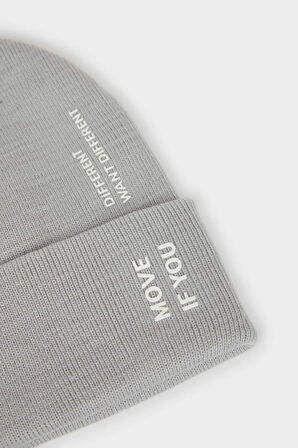 Erkek Baskılı Triko Bere