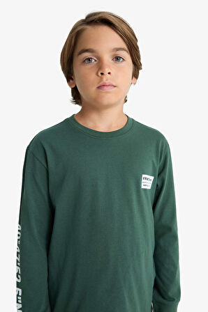 Erkek Çocuk Pijama Takımı Baskılı Uzun Kollu Üst Uzun Alt