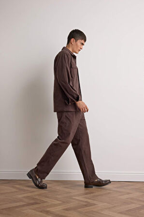 Wide Leg Geniş Paça Fitilli Kadife Pantolon