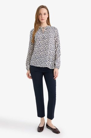 DeFacto Regular Fit Desenli Bluz N1809AZ26SPNV253