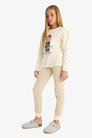 Kız Çocuk Regular Fit 2'li Pijama Takımı
