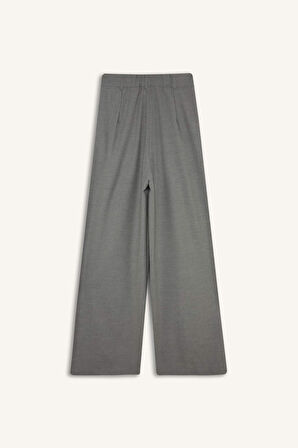 Wide Leg Çift Cepli Yüksek Bel Geniş Paça Pantolon