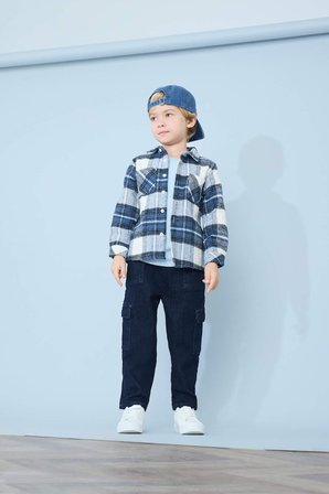 DeFacto Kareli Flanel Uzun Kollu Gömlek Erkek Bebek G4374A525WNIN231