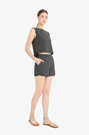 Regular Fit Bürümcük Şort