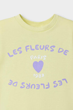 DeFacto Kız Bebek Bisiklet Yaka Baskılı Kısa Kollu Tişört F3494A525AUYL279