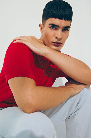 %100 Pamuk Boxy Fit Bisiklet Yaka Basic Düz Kısa Kollu Tişört