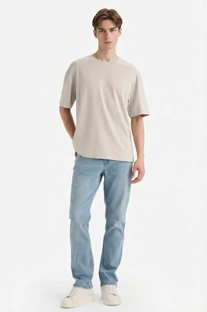 DeFacto Premium Boxy Fit Tişört F9561AX26SPGR368