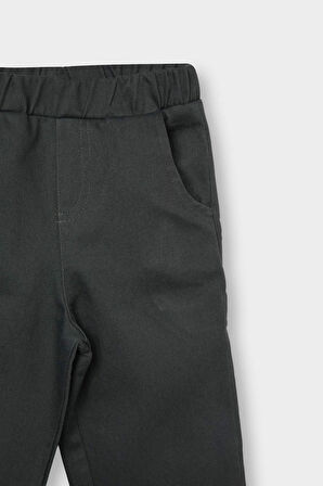 Erkek Bebek Etiket Baskılı Gabardin Pantolon