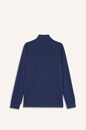 DeFactoFit Standart Fit Dik Yaka Yarım Fermuarlı Polar Sporcu Sweatshirt