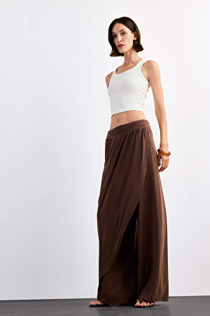 Relax Fit Normal Bel Düz Paça Modal Pantolon