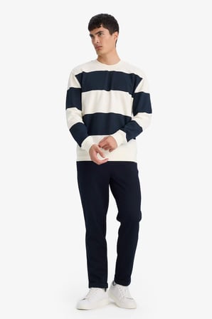 DeFacto %100 Pamuk Regular Fıt Bisiklet Yaka Sweatshirt F9630AX26SPNV82