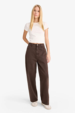 Coool Barrel Fit Normal Bel Gabardin Pantolon