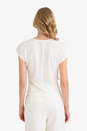 Regular Fit Wrap Yaka Bluz