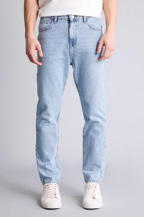 DeFacto %100 Pamuk 90's Slim Fit Dar Kalıp Yüksek Bel Dar Paça Jean Yıkamalı Pantolon E1371AX26SPNM39