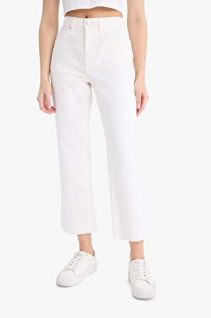 Coool Crop Flare Fit Normal Bel Gabardin Pantolon