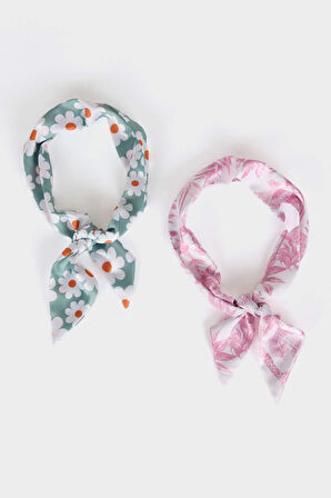 Kadın Desenli 2'li Fular