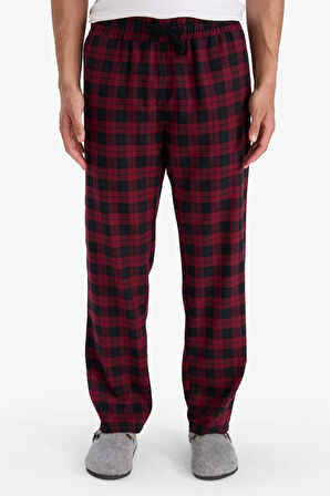 Regular Fit Cepli Uzun Kareli Pijama Altı