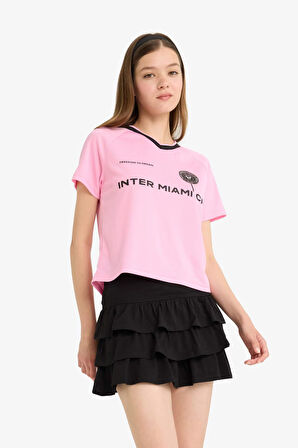 Coool Normal Bel Volanlı Penye Astar Penye Beyaz Mini Etek