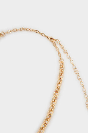 Kadın Sallantılı Gold Kolye