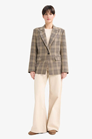 Regular Fit Ceket Yaka Blazer Ceket