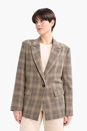 Regular Fit Ceket Yaka Blazer Ceket