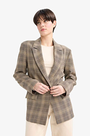 Regular Fit Ceket Yaka Blazer Ceket