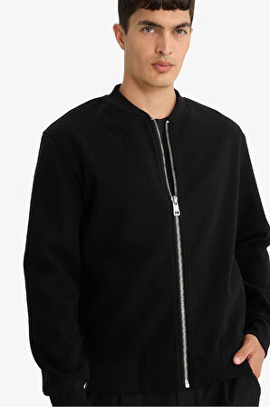 Relax Fit Kolej Yaka Bomber Hırka