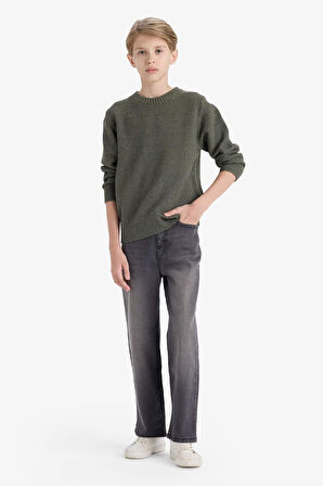 Erkek Çocuk Bisiklet Yaka Triko Kazak