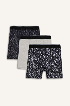 Regular Fit Baskılı 3'lü Boxer