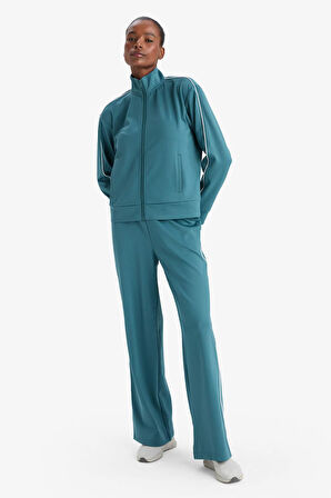 DeFactoFit Wide Leg Cepli Geniş Paça Standart Boy Sporcu Pantolon