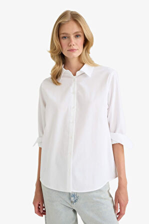 Regular Fit Poplin Uzun Kollu Gömlek