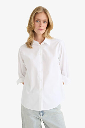 Regular Fit Poplin Uzun Kollu Gömlek